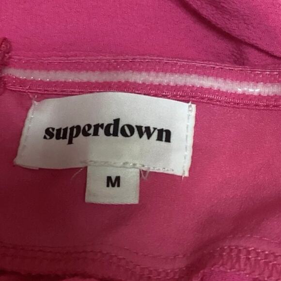 Revolve x Superdown Pink Sleeveless Back Zipper Front Cut Out Tube Top Sz M - Picture 3 of 4